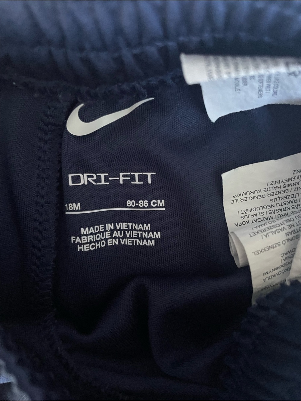 Nike Kids White Dri-FIT Polo and Navy Athletic Shorts 12-18 months - Picture 5 of 7